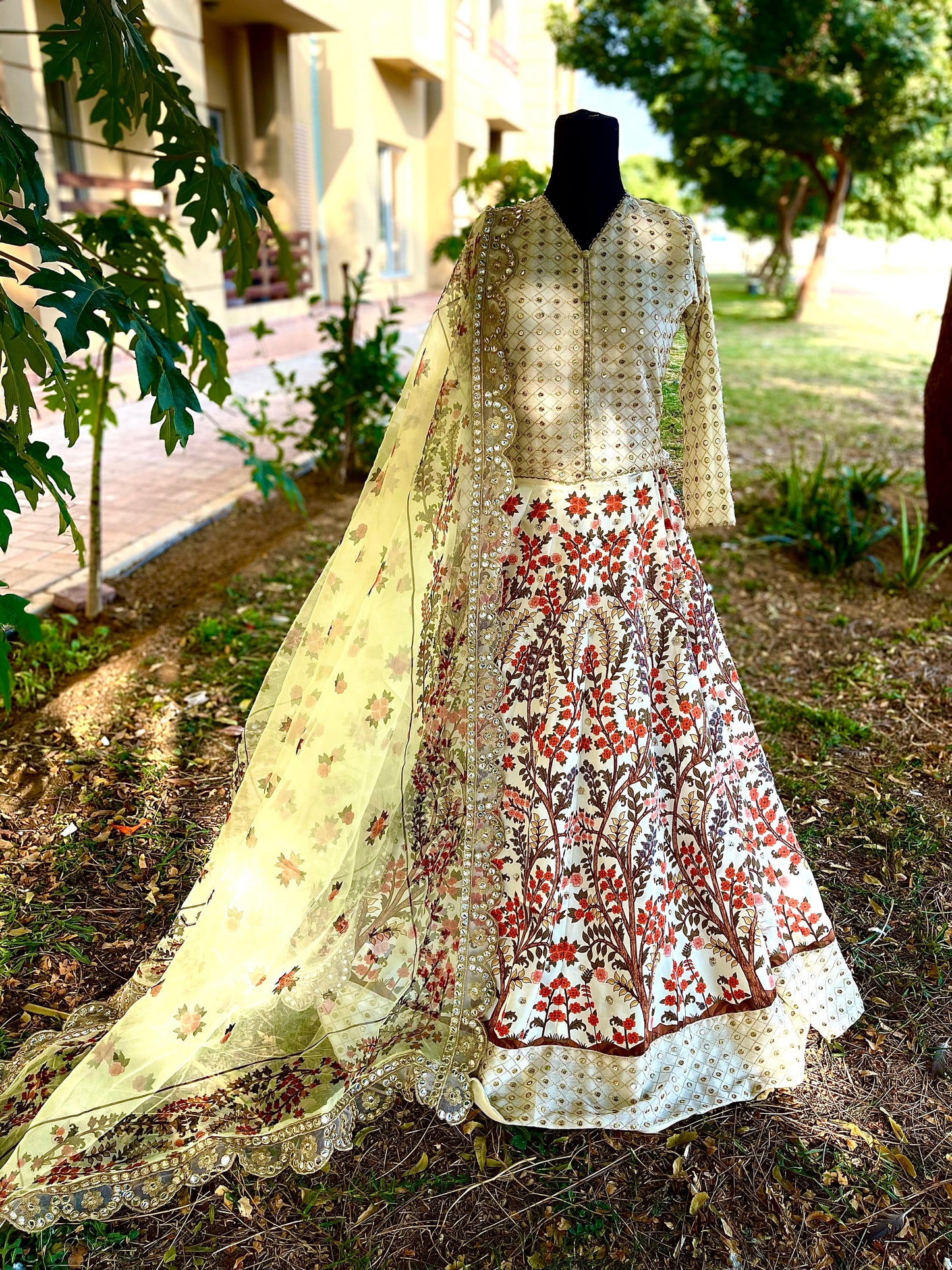 Lehnga choli with digital Print